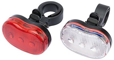 Draper 51748 – Set bicicletta luce anteriore e posteriore a LED, multicolore