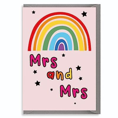 Wanky Candles Carte de félicitations pour mariage homosexuel Mme et Mme LGBTQ+, pour couple gay, deux mariés Just Married WED12