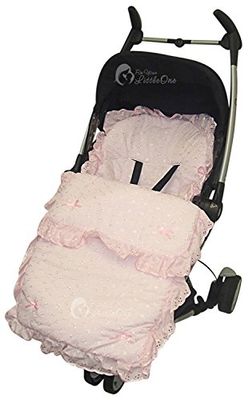Broderie anglaise/Chancelière cosy orteils Compatible avec Chicco London Multiway Rose