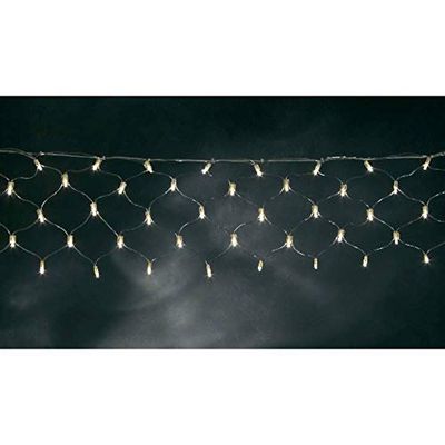 Konstsmide Guirlanda de luzes 3708-003 (160 lâmpadas transparentes, 20 x 300 cm, transformador exterior de 24 V, cabo transparente)