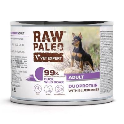 Comida húmeda VETEXPERT Raw Paleo Duoprotein Duck & Boar Adult 200 g - Marca: VETEXPERT - EAN: 5902414212084