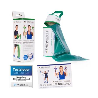 Thera-Band Uni fysioband, sterk/groen, 2,50 m
