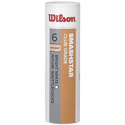 Wilson Unisex Smashstar Tube Shuttlecocks Badminton Shuttles, White, Pack of 6 UK