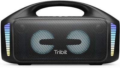 Tribit StormBox Blast Bluetooth-luidspreker, draagbare partyluidspreker, 90 W, luid stereogeluid met XBass led-lichtshow, Bluetooth 5.3, waterdicht IPX7, TWS, 30 uur speeltijd voor buiten