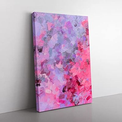 Heart Of Glass Abstract Canvas Wall Art Print Ready to Hang, Framed Picture for Living Room Bedroom Home Office Décor, 50x35 cm (20x14 Inch)