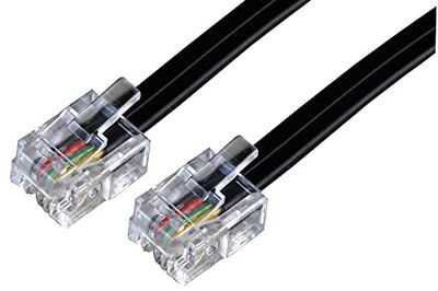 Pro Signal PSG04220 RJ11 to RJ11 Telephone Lead, 10m, Black