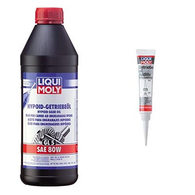 Liqui Moly 1402 GL 5 SAE 80 W Hypoid Gear Oil & 1040 Gearbox Oil Additive 20 g