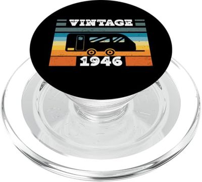 Camping Cumpleaños nacido en 1946 Acampada Caravanas PopSockets PopGrip para MagSafe
