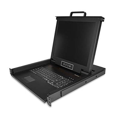 StarTech.com Console KVM per Armadio Rack, KVM Switch VGA, Monitor LCD 17", Montabile a Rack, Cassetto KVM universale 1U LCD con cavi, Supporto USB, Tastiera Inglese, 50.000 MTBF (RKCONS1701)