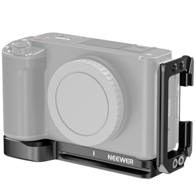 NEEWER Piastra L per ZV-E1 Supporto L Piastra Laterale Tipo Arca Estensibile con Filetti da 1/4" e 3/8" per Prese Gimbal Verticali, Compatibile con Sony ZV-E1 Dji RS4 RS3 Pro RS3 Pro RS2 RSC2, CA025L