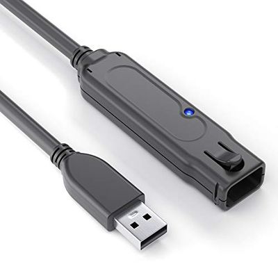 PureLink DS3100-100 USB 3.1 Gen.1 Actieve verlengkabel (USB-A-stekker naar USB-A-aansluiting), voedingseenheid vanaf de USB-poort, geen voeding nodig, 10,0 m, zwart
