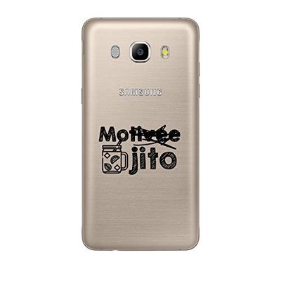 ZOKKO Etui Samsung J7 2016 Motywowany Mojito - Miękkie Przezroczyste Tusz Czarny
