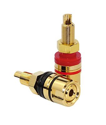 DynaVox 207268 Gniazda bananowe Pro Metal III czerwone/czarne