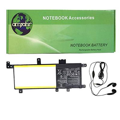 Amsahr - Batteria di ricambio per Asus C21N1634, 0B200-02550200, C21PqCH, VivoBook 15 X542UR, X542BP-1B-include auricolari stereo