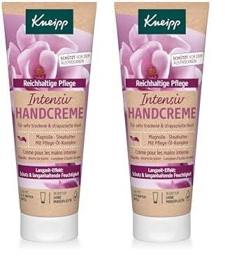 Kneipp Crema intensiva per le mani, consistenza extra ricca di burro di karitè e magnolia, 75 ml (confezione da 2)