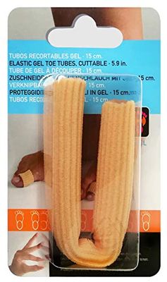 Neh Feet TI7011/L - Ochraniacz palców Tube elastyczny żel 15 cm Przycinany, Eu 41-46 Nude
