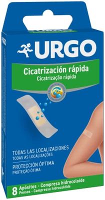 Urgo - Cicatrização rápida - todas as localizações - Tecnologia hidrocolóide - caixa com 8 curativos