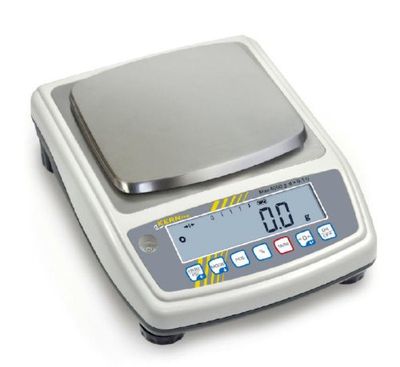 Báscula de precisión de bajo costo con cómoda filosofía de manejo y aprobación de calibración [M] [Núcleo PFB 6000-1M] Rango de pesaje [Max]: 6000 g, legibilidad [d]: 0,1 g, placa de pesaje: 155 x 145