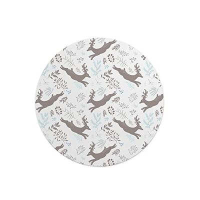 Questo Casa, Round Digital Printed Mouse Pad, Non-Slip Base, for Office and Home, Diameter:22cm