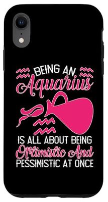 Aquarius Zodiac: Being Optimistic And Pessimistic At Once Case for iPhone XR