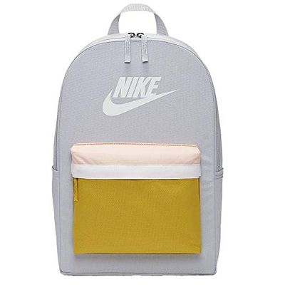 Nike NK HERITAGE BKPK - 2.0 Sac à dos de sport Sky Grey/Safran Quartz/(White) FR: Taille Unique (Taille Fabricant: MISC)