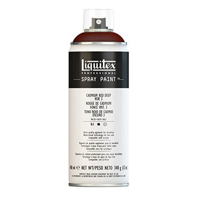 Liquitex 4453311 - Vernice Spray Professionale A Base D'acqua, Rosso Di Cadmio Scuro Imitazione 3, 400ml, 1 Pezzo