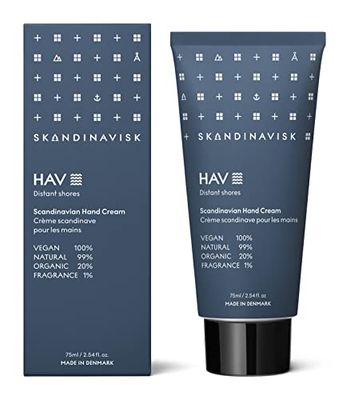 Hav Handkräm 75 ml - Doftnoter: Salthavsdoft, tång, havtorn och strandros. Naturliga ingredienser och vegansk.