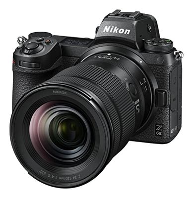 Nikon Z6II +24/120 f/4 S Fotocamera Mirrorless Full Frame, CMOS FX da 24.5 MP, 273 Punti AF, Mirino OLED da 3.690k Punti Quad VGA, 4K, LCD 3.2", Nero, [Nital Card: 4 Anni di Garanzia]