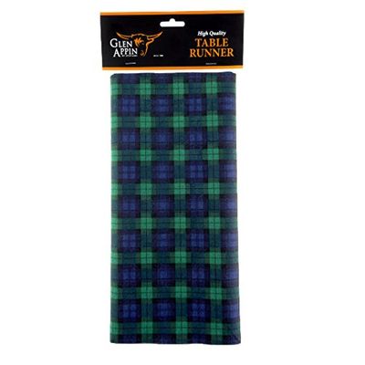 Glen Appin of Scotland Chemin de table en papier Airlaid Motif tartan Blackwatch