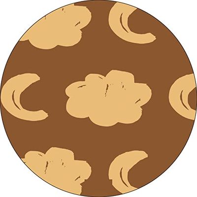 Bonateks, Ronde digitaal bedrukte muismat, antislip onderkant, voor kantoor en thuis, diameter: 22 cm