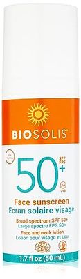 Biosolis Face solskärm och halslotion SPF 50 för unisex 1,7 oz solskärm