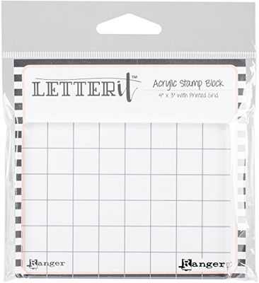 Ranger Acrylique Stamping Block (10,2 cm X 3), matière synthétique, 13.5 x 11.6 x 0.9 cm