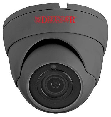 Defender Security DFR14 1080p HD 2 MP 4 in 1 Hybrid Indoor/Outdoor Dome Security Camera, Grey, IP66