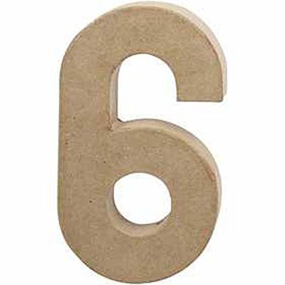 Create Crafts Creativ 26634 papiermaché nummer 6, 20 cm, beige