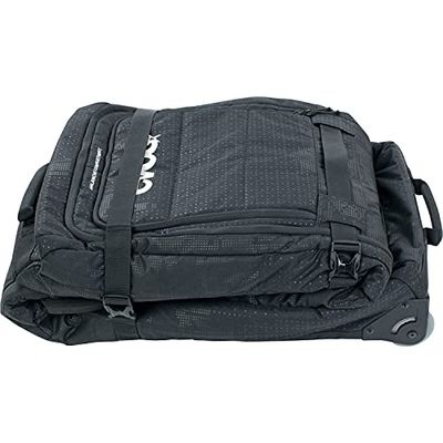 EVOC SNOW GEAR ROLLER ski- en snowboardtas (gewatteerd, opvouwbaar, voor 3-4 paar ski's of 2 snowboards, verwisselbare skatewieltjes, met lawinevak, maat: L), Zwart