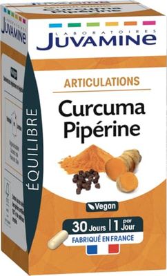 JUVAMINE - Articulations - Curcuma Piperine - Vegan - Programme 1 Mois - 30 Gélules