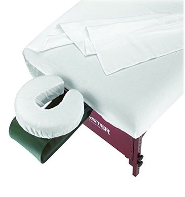 Master Massage Deluxe - Set di lenzuola in flanella, 3 pezzi, colore: crema chiaro