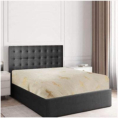 GC GAVENO CAVAILIA Teddy Fleece Duvet Cover, Fluffy Fitted Sheet, Warm Cozy Ultra Soft Bed Set, Polyester, Unicorn-Cream, King