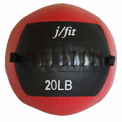 J-Fit Wall Medicine Ball, Rood/Zwart, 20 lbs (20-0056)