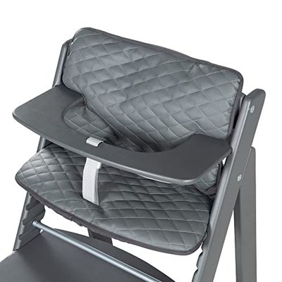 roba Zitverkleiner Sit Up 'Luxe' - 2-delige hoge stoelbekleding 'Graphite gewatteerd' - zitkussen voor traphoge stoelen uit de serie 'Sit Up'