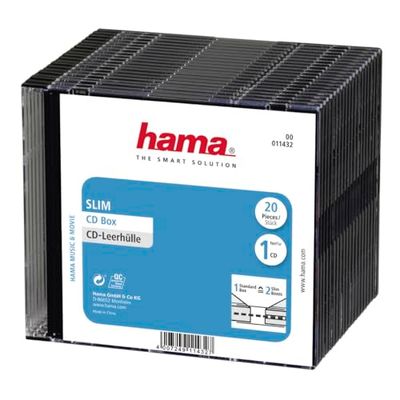 Hama 11432 CD-lege hoes "Slim" Case, kunststof doos