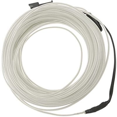 BeMatik Cabo eletroluminescente transparente - branco de 3,2 mm na bobina de 10 m de cabo ligado a 220 VAC