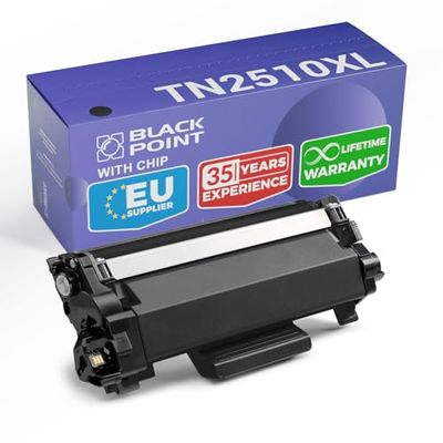 BLACK POINT Toner Premium Compatible avec TN-2510XL Noir - pour Brother DCPL2620DW, DCPL2627DWE, DCPL2627DW, DCPL2627DWXL, DCPL2660DW, HLL2400DW, HLL2400DWE, HLL2445DW, HLL2447DW, MFCL2800DW, MFCL282