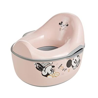 keeeper Orinal deluxe 4 en 1 Minnie, Orinal, Reductor, Taburete y Dispensador de toallitas, De 18 meses a 4 años aprox, Kasimir, Rosa