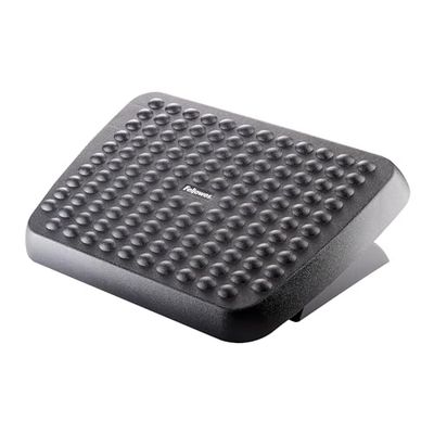 Fellowes Reposapies Ajustable Ergonomico - Superficie Estilo Masaje - 2 Ajustes de Altura - Color Negro