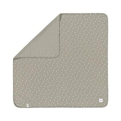 LÄSSIG Baby knuffeldeken knuffeldeken GOTS gecertificeerd zacht/Interlock baby deken 80 x 80 cm Speckles olijf