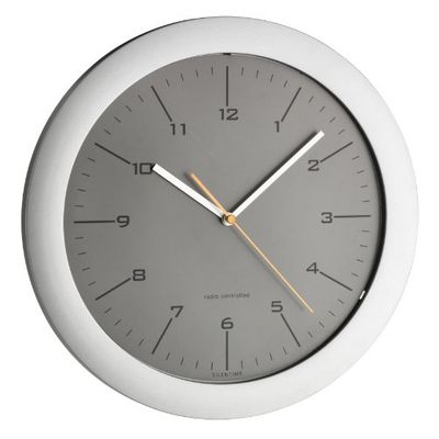 TFA DOSTMANN TFA 60.3512.10-Elegante Orologio atomico da Parete, Antracite, Larga