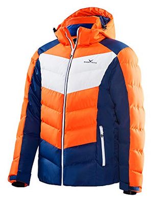 Black Crevice giacca da sci da uomo, Uomo, Giacca da sci, arancione/blu/bianco, 60