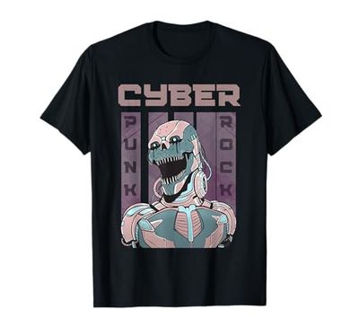 Cyberpunk Rock, Future Hard Rock With Rocking Robot Machine T-Shirt