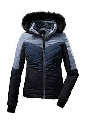 Killtec Women's Giacca trapuntata/giacca da sci con cappuccio staccabile con zip e paraneve KSW 250 WMN SKI QLTD JCKT, light steel blue, 42, 37577-000